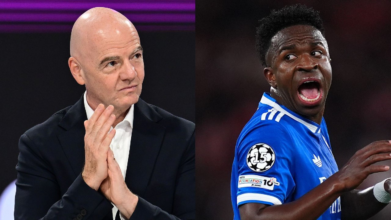 Gianni Infantino 'shocked and saddened' by allegations of racial abuse aimed at Vinicius Junior as FIFA President sends 'full solidarity'