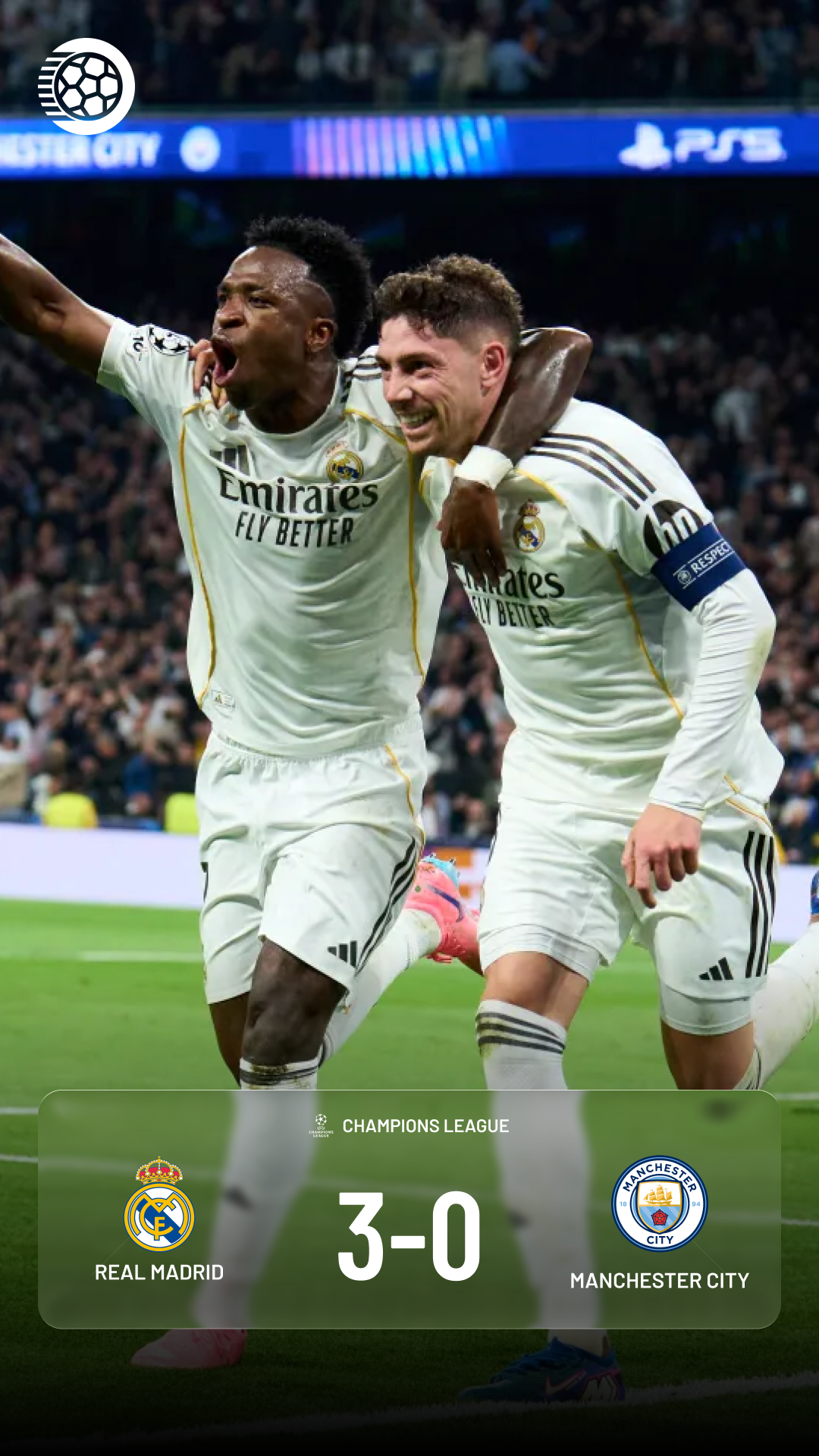 Real Madrid 3-0 Manchester City