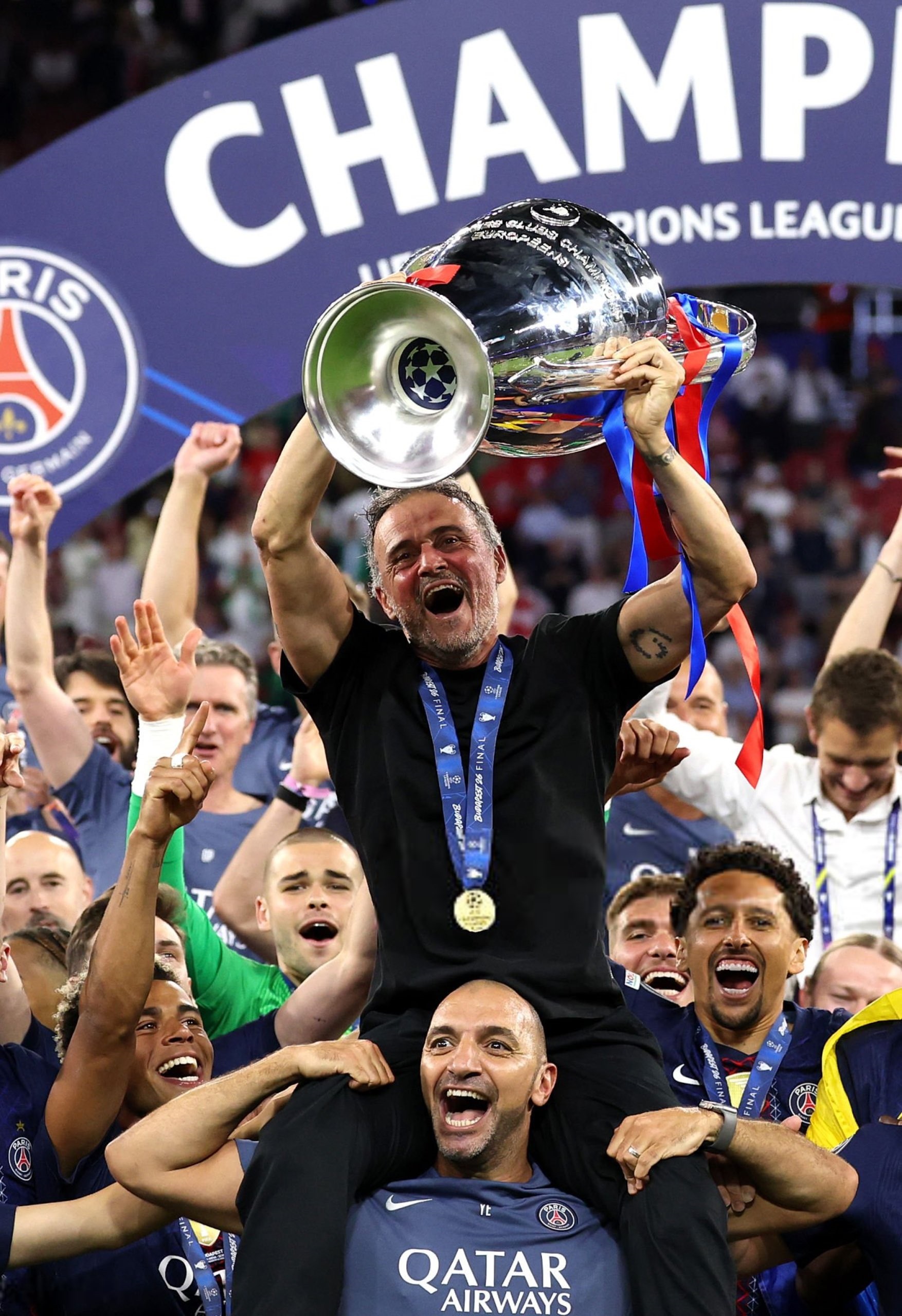Paris Saint-Germain successfully defended their UEFA Champions League crown after defeating Arsenal 4-3 on penalties following a 1-1 draw in the final at Puskås Aréna in Budapest. Ousmane Dembélé's second-half penalty cancelled out Kai Havertz's early opener before the Parisians held their nerve in the shootout to retain the European title.
