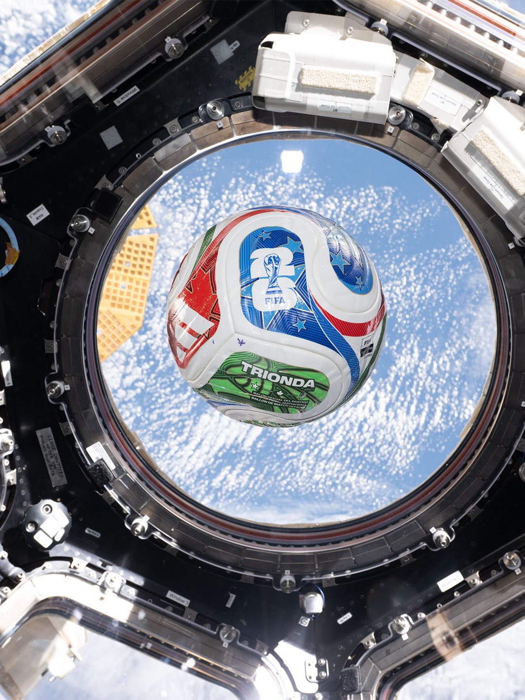 The official FIFA World Cup 2026 match ball, TRIONDA, has been sent to the International Space Station for a NASA-supported experiment studying ball dynamics and aerodynamics in microgravity, combining football innovation with space research.