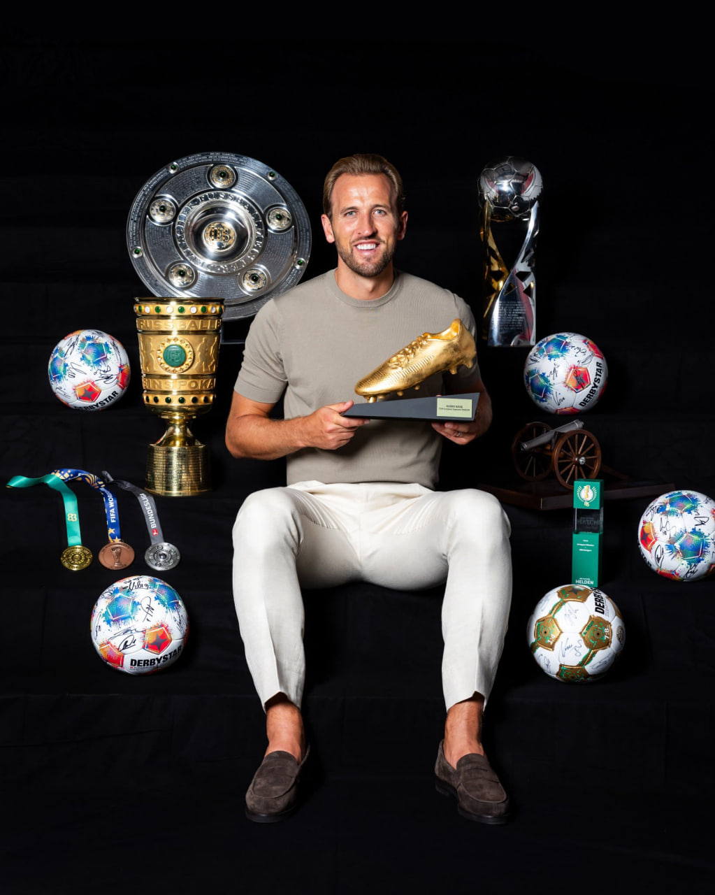 Bayern Munich striker Harry Kane was awarded the 2025-26 Golden Shoe after scoring 36 Bundesliga goals, finishing ahead of Erling Haaland and Kylian Mbappé.